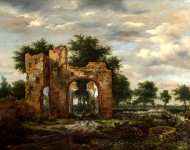 Jacob van Ruisdael - A Ruined Castle Gateway